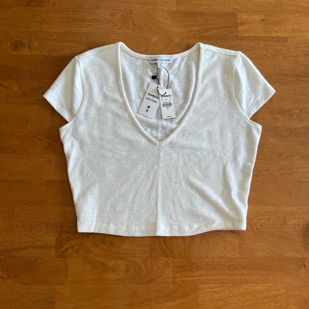 Express x Rocky Barnes Crop Tee - NWT